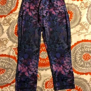 Purple, pink and grey workout pants